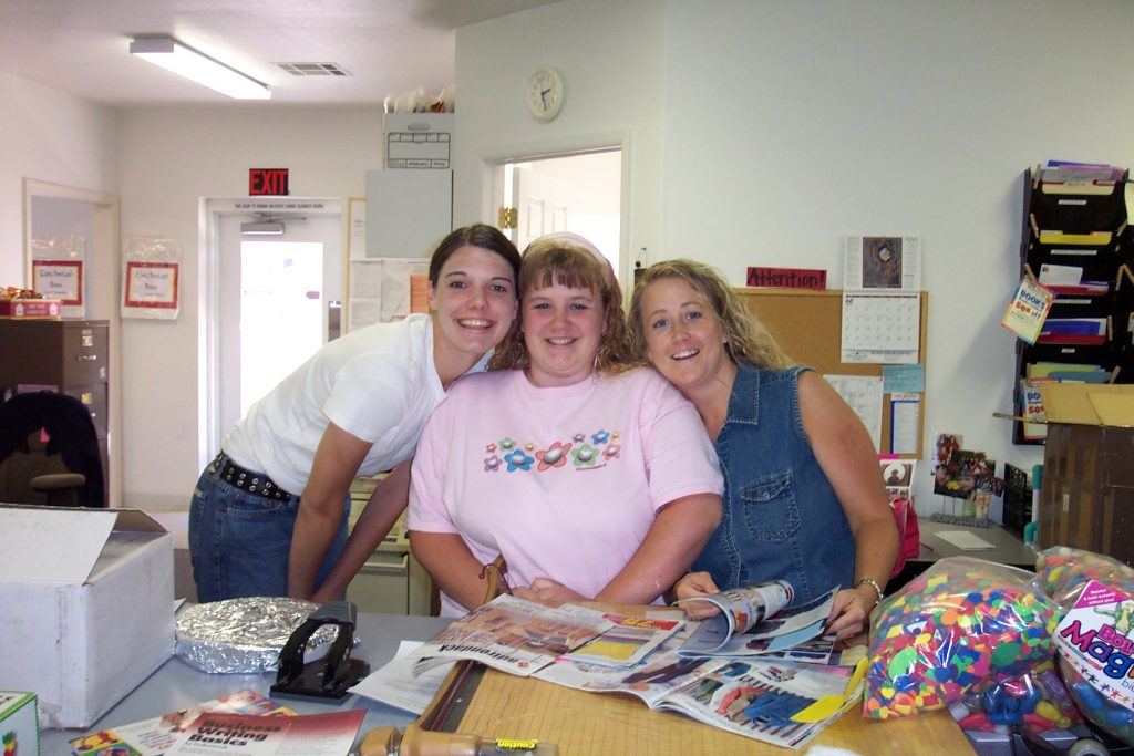 Heidi, Joy and Monica in 2002