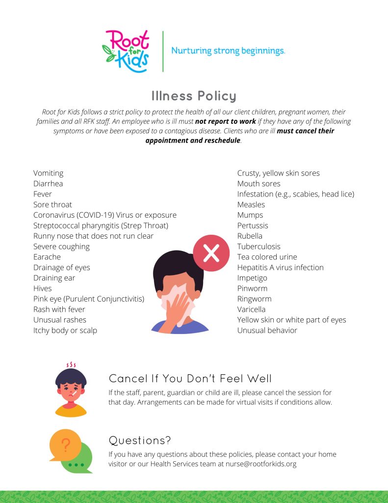 Illness Policy | Root for Kids
